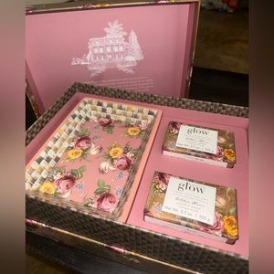 MacKenzie Childs Glow Home Apothecary Soap & Caddy Set